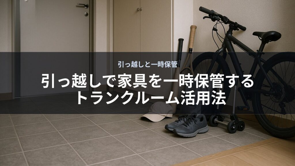 玄関に自転車や靴などが並んでいる